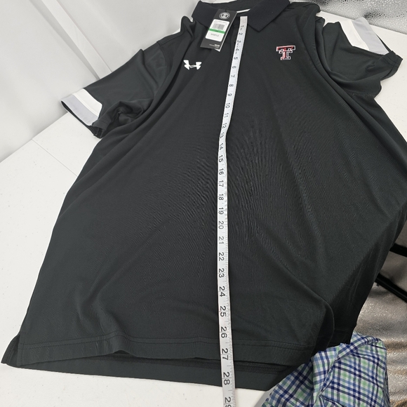 NWT Under Armour Heat Gear Loose Fit Trophy Polo Black Texas Tech Red Raiders LG - Picture 10 of 11